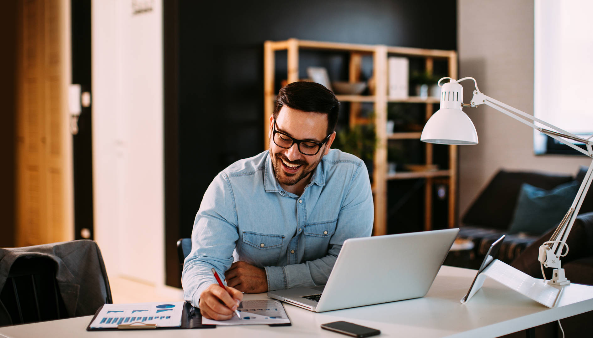 formulary decisions enterprise man working on computer